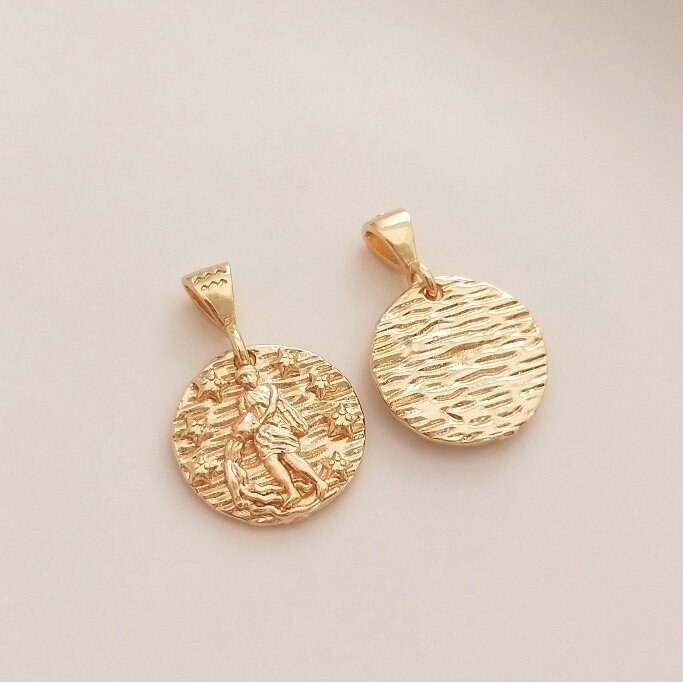 19x13mm 14k aukso sp. nerūdijančio plieno pakabukas vandenis, 1vnt. 19x13mm 14k aukso sp. nerūdijančio plieno pakabukas vandenis, 1vnt.