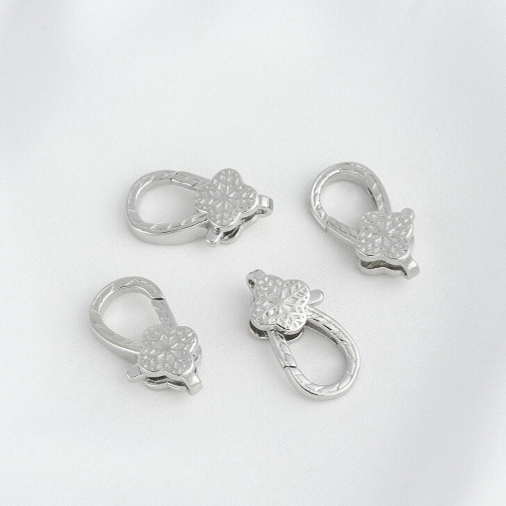 19x10mm platinos sp. nerūdijančio plieno užsegimas, 1vnt.