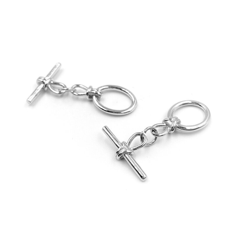 19x17mm platinos sp. nerūdijančio plieno perkišamas užsegimas, 1vnt.