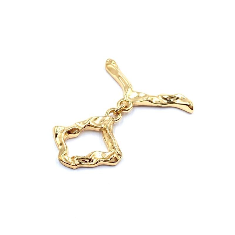 19x25mm 14k aukso sp. nerūdijančio plieno perkišamas užsegimas, 1vnt. 19x25mm 14k aukso sp. nerūdijančio plieno perkišamas užsegimas, 1vnt.