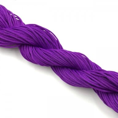 1mm shamballa virvelė, violetinės sp. iki 25m