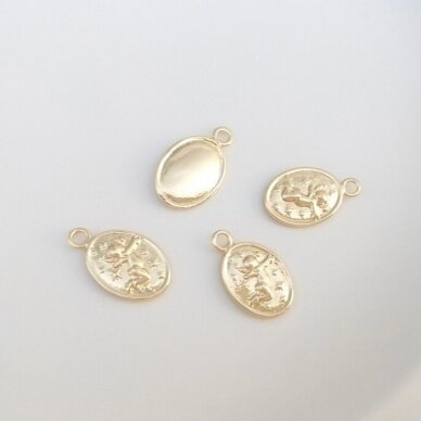 1x118mm 14k aukso sp. nerūdijančio plieno pakabukas angelas, 1vnt. 1x118mm 14k aukso sp. nerūdijančio plieno pakabukas angelas, 1vnt.