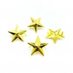 20x19mm aukso sp. žvaigždės formos, užlankstomos kniedės, 10g (apie 26vnt.)