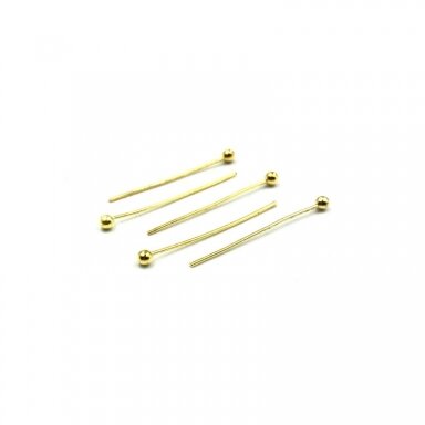 20mm aukso sp. nerūdijantys vinukai, 1,8mm galvute, 50vnt.
