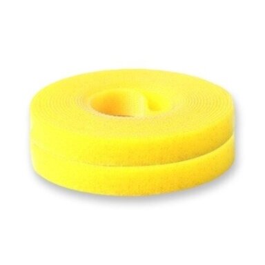 20mm geltonos sp. dvipusė velcro juosta, ±2m