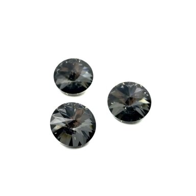 20mm pilkos sp. apvalūs kristalai be rėmelio, 2vnt.
