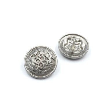 20mm pilkos sp. metalinė saga su kilpute, 2vnt.