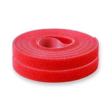 20mm raudonos sp. dvipusė velcro juosta, ±2m