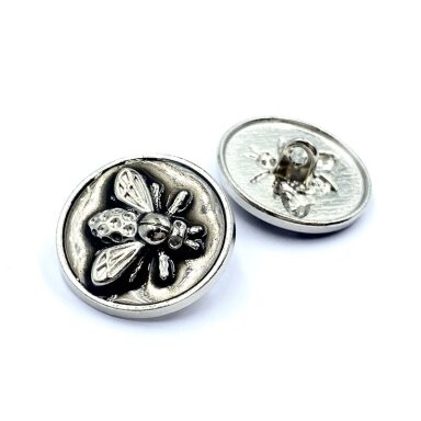 20mm rudos ir sidabro sp. metalinė saga su kilpute, 1vnt.