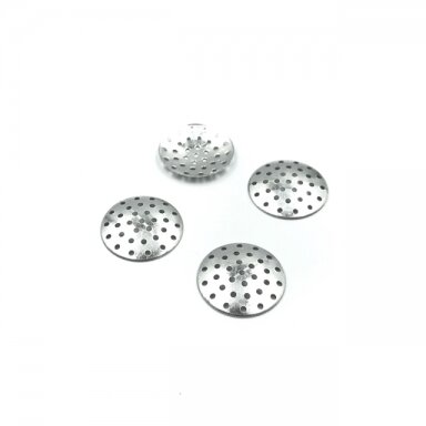 20mm skersmens sidabro sp. perforuotas diskas, 25vnt. 20mm skersmens sidabro sp. perforuotas diskas, 25vnt.