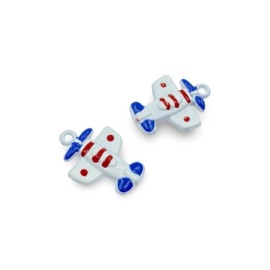 20x15mm baltos sp. pakabukas lėktuvas, 1vnt.