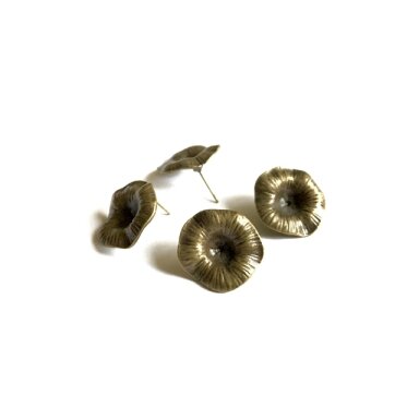 20x19mm žalvario sp. auskarų įvėrimai, 4vnt.