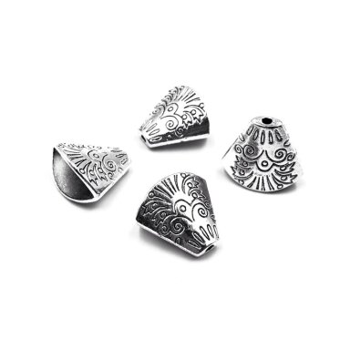 20x19x11mm sidabro sp. kepurėlės, 5vnt.