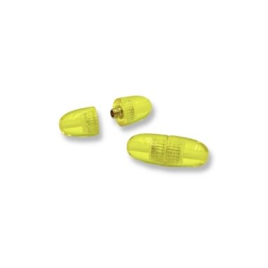 20x8mm geltonos sp. gintarinis užsukamas užsegimas, 1vnt.