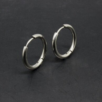20mm platinos sp. nerūdijančio plieno auskarų įvėrimai, 2vnt. 20mm platinos sp. nerūdijančio plieno auskarų įvėrimai, 2vnt.