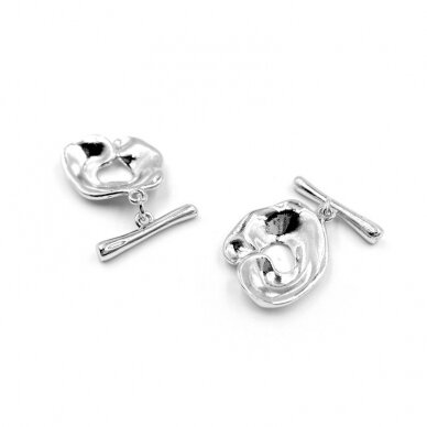 20x18mm platinos sp. nerūdijančio plieno perkišamas užsegimas, 1vnt. 20x18mm platinos sp. nerūdijančio plieno perkišamas užsegimas, 1vnt.
