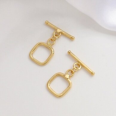 20x23mm 18k aukso sp. nerūdijančio plieno perkišamas užsegimas, 1vnt. 20x23mm 18k aukso sp. nerūdijančio plieno perkišamas užsegimas, 1vnt.