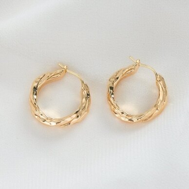 20x3mm 14k aukso sp. nerūdijančio plieno auskarų įvėrimai, 2vnt. 20x3mm 14k aukso sp. nerūdijančio plieno auskarų įvėrimai, 2vnt.