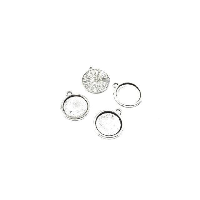 20x17mm sidabro sp. rėmelis 13,6mm kabošonui, 13vnt.
