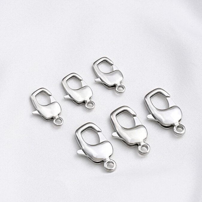 20x10mm platinos sp. nerūdijančio plieno karabinas, 1vnt.