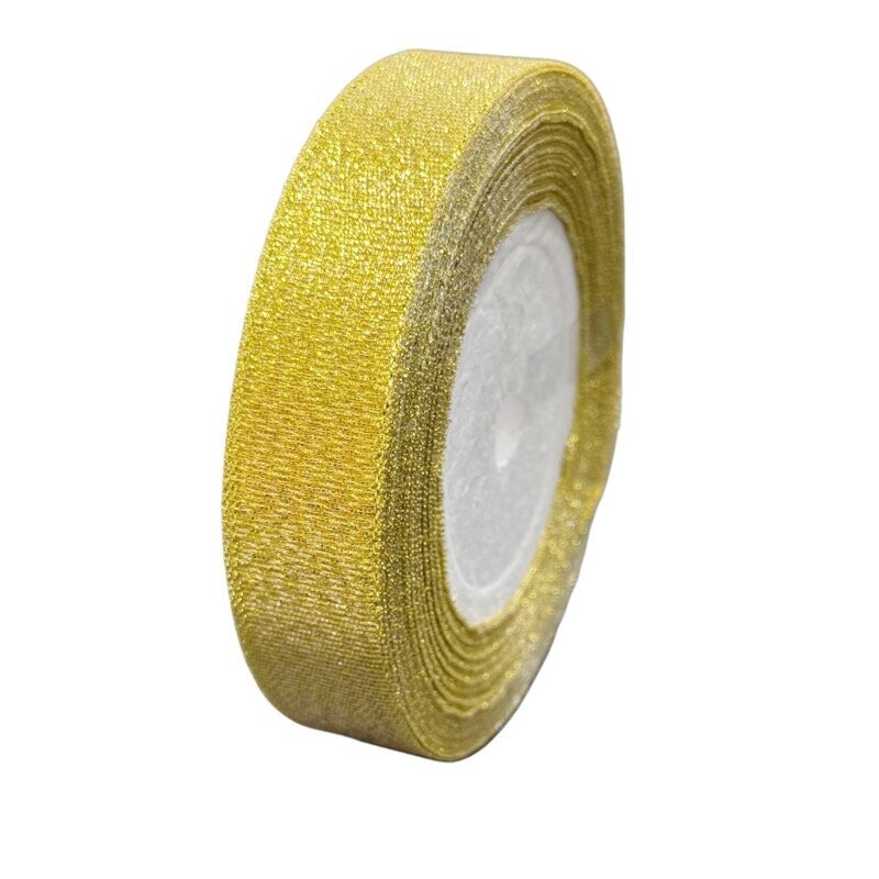 20mm aukso sp. blizgi organzos juostelė, 1vnt., ±20m