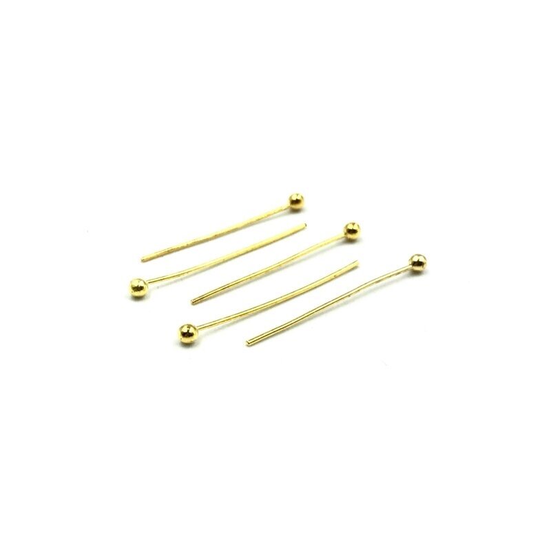 20mm aukso sp. nerūdijantys vinukai, 1,8mm galvute, 50vnt.