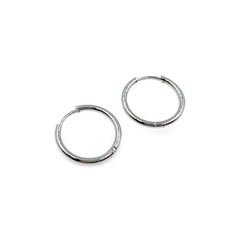 20mm platinos sp. nerūdijančio plieno auskarų įvėrimai, 2vnt. 20mm platinos sp. nerūdijančio plieno auskarų įvėrimai, 2vnt.