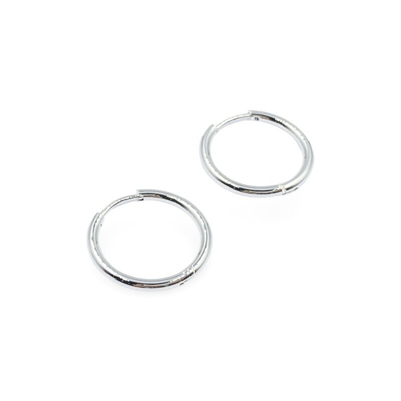 20mm sidabro sp. nerūdijančio plieno auskarų įvėrimai, 2vnt. 20mm sidabro sp. nerūdijančio plieno auskarų įvėrimai, 2vnt.