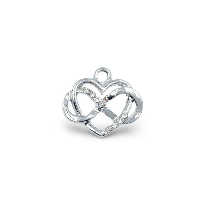 20x18mm sidabro sp. pakabukas širdis, 1vnt.