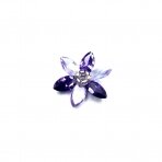 21mm violetinės sp. gėlės formos cirkonis, 1vnt.