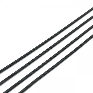 1,25x1,25mm juodos sp. grandinėlė, 1m