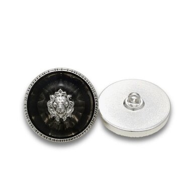 21mm sidabro ir pilkos sp. metalinė saga su kilpute, 1vnt.