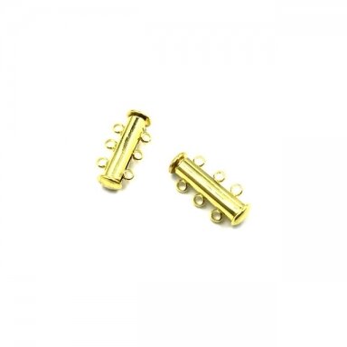21x11mm aukso sp. magnetiniai užsegimai 3 kilputėmis, 2vnt.