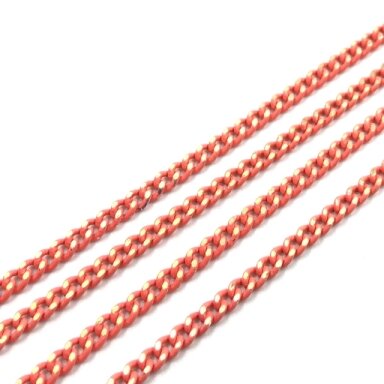 3,4x2,6mm koralinės sp. grandinėlė, 1m