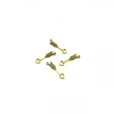 30x7mm aukso sp. pakabukas strėlė, 18vnt.