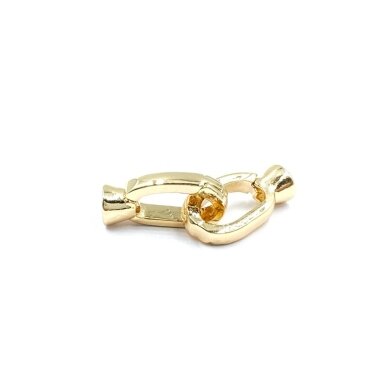 21x6mm 14k aukso sp. nerūdijančio plieno dvigubas užsegimas, 1vnt. 21x6mm 14k aukso sp. nerūdijančio plieno dvigubas užsegimas, 1vnt.