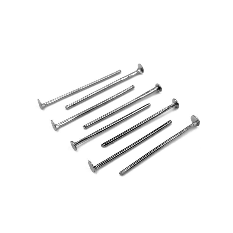 21mm juodintos sp. bižuteriniai vinukai plokščia galvute, 10g