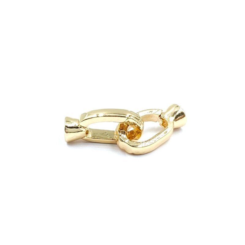 21x6mm 14k aukso sp. nerūdijančio plieno dvigubas užsegimas, 1vnt. 21x6mm 14k aukso sp. nerūdijančio plieno dvigubas užsegimas, 1vnt.