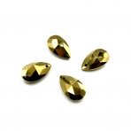 22x13mm aukso sp. lašo formos karoliukai, 4vnt.