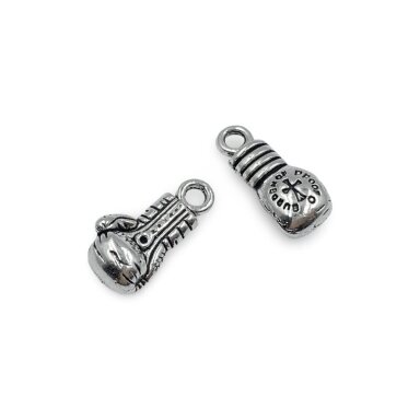 22x10mm sidabro sp. pakabukas bokso pirštinė, 5vnt.