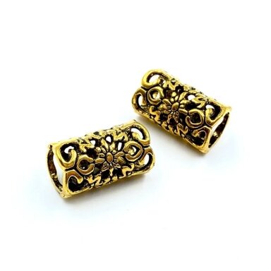 22x13mm aukso sp. intarpai, 4vnt.