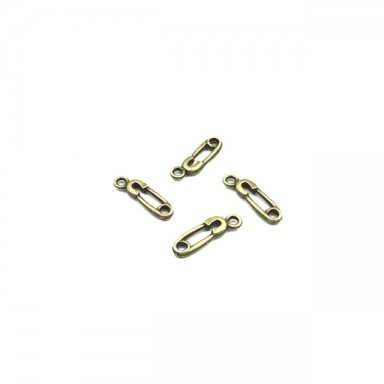 19x6mm žalvario sp. pakabukas, 28vnt.