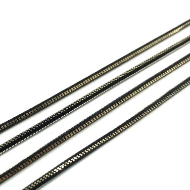 1,7x1,6mm juodos sp. grandinėlė, 1m.