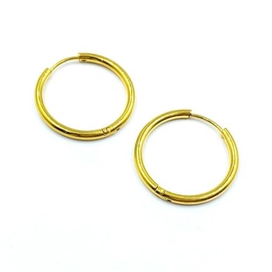 22mm 18k aukso sp. nerūdijančio plieno auskarų įvėrimai, 2vnt. 22mm 18k aukso sp. nerūdijančio plieno auskarų įvėrimai, 2vnt.