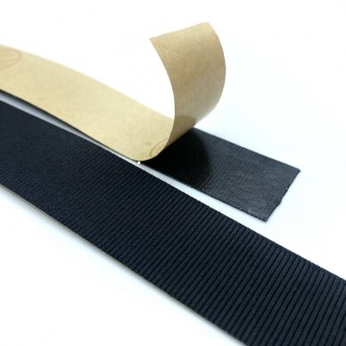 22mm juodos sp. ripsinė lipni juostelė, 1m 1