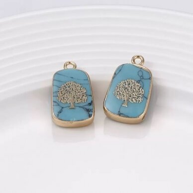 22x14mm 14k aukso ir turkio sp. nerūdijančio plieno pakabukas, 1vnt. 22x14mm 14k aukso ir turkio sp. nerūdijančio plieno pakabukas, 1vnt.