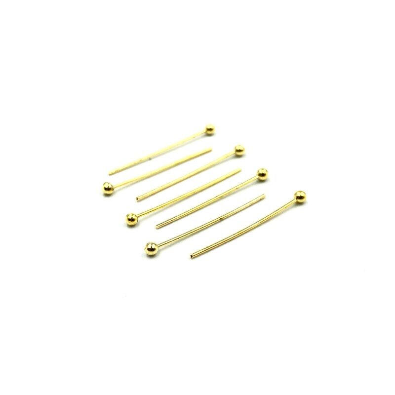 22mm aukso sp. nerūdijantys vinukai, 1,9mm galvute, 50vnt.