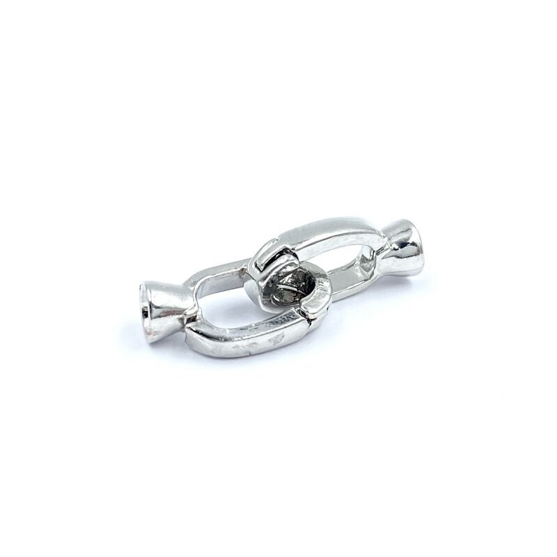 22x6mm platinos sp. nerūdijančio plieno dvigubas užsegimas, 1vnt. 22x6mm platinos sp. nerūdijančio plieno dvigubas užsegimas, 1vnt.