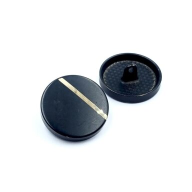 23mm aukso ir juodos sp. metalinė saga su kilpute, 1vnt.