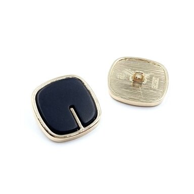 23mm aukso ir juodos sp. metalinė saga su kilpute, 1vnt.